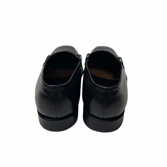 Hugo Boss Leather Loafers with Buckle Detail Black 6.5 Men\'s
